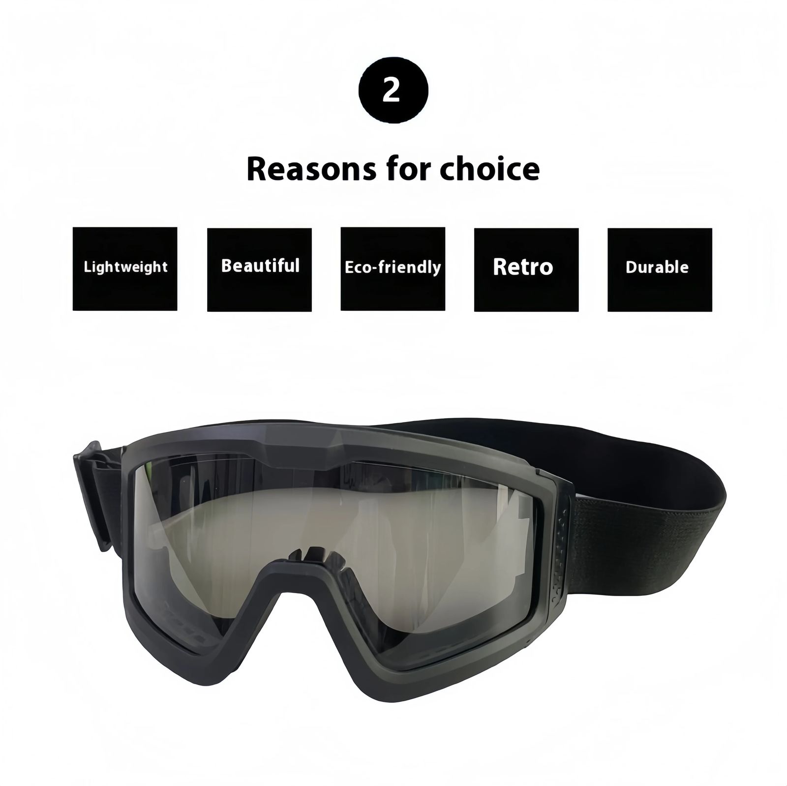 Tactical Fashionable Polarized Full Rim Protective Goggles product detail 3