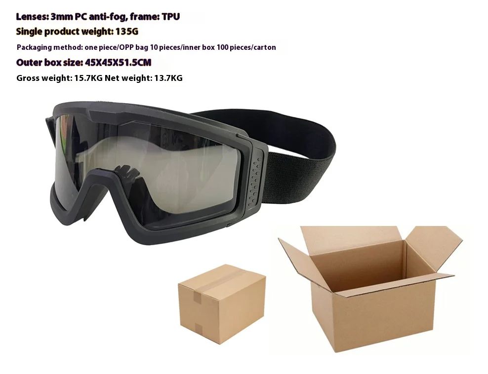 Tactical Fashionable Polarized Full Rim Protective Goggles product detail 6