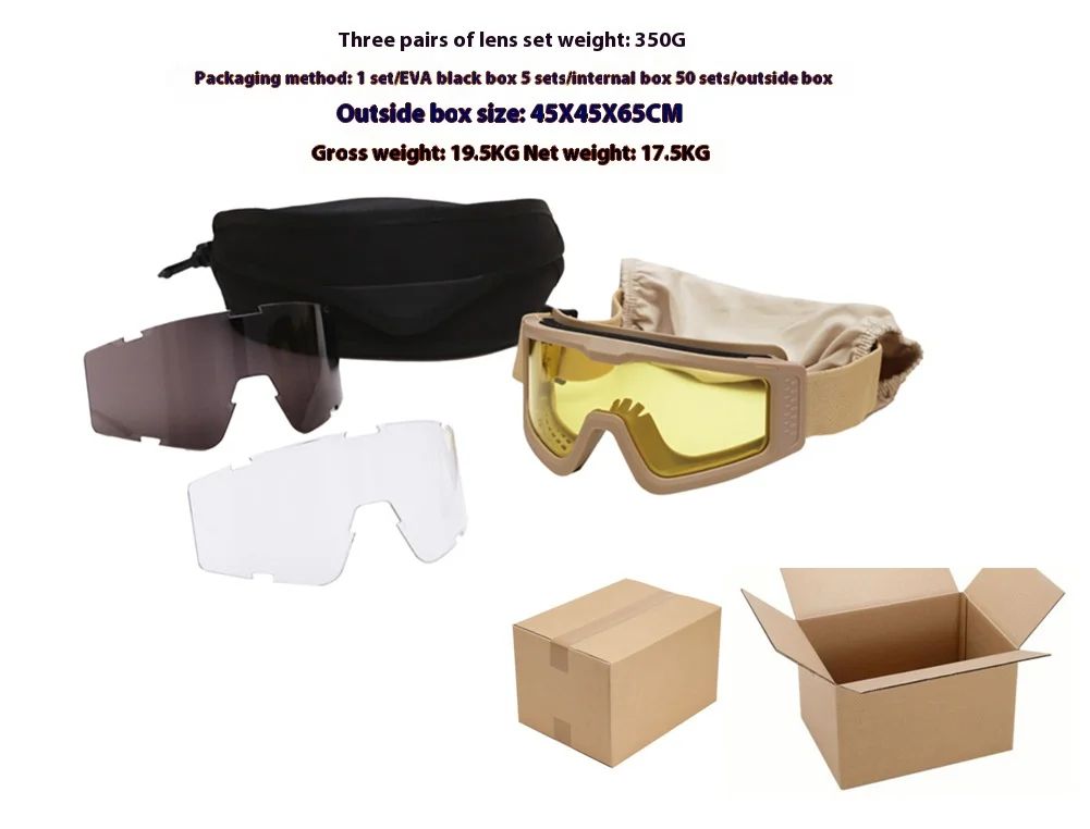 Tactical Fashionable Polarized Full Rim Protective Goggles product detail 7