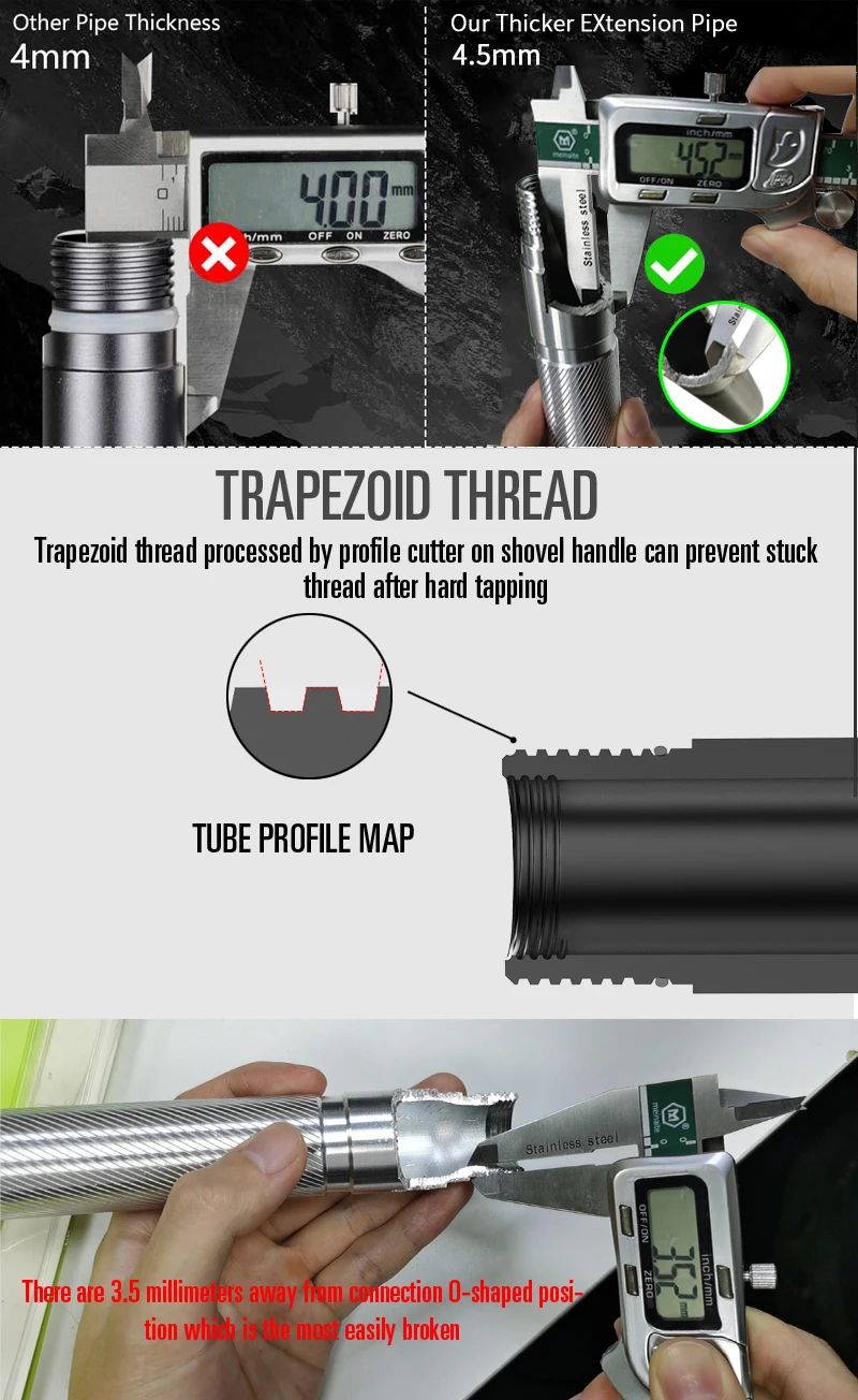 Tactical Folding Shovel and Axe Tool with 16-in-1 product detail 4