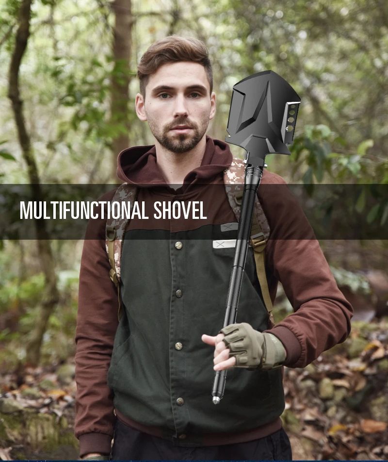 Tactical Folding Shovel and Axe Tool with 16-in-1 product detail 10