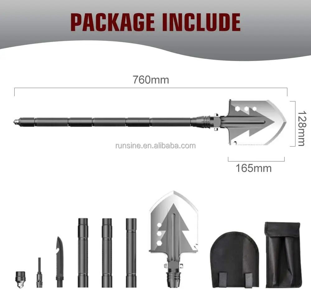 Tactical Folding Shovel Survival Folding Camping Shovel, product detail 2