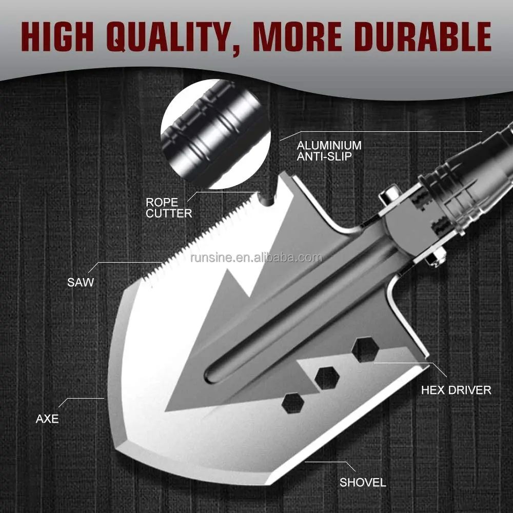 Tactical Folding Shovel Survival Folding Camping Shovel, product detail 4