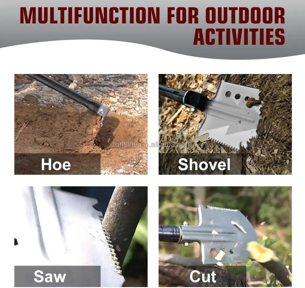 Tactical Folding Shovel Survival Folding Camping Shovel, product detail 7