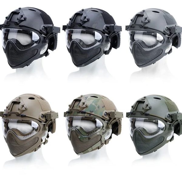 Tactical Helmet Full Face Mesh Mask Assault Helmet main