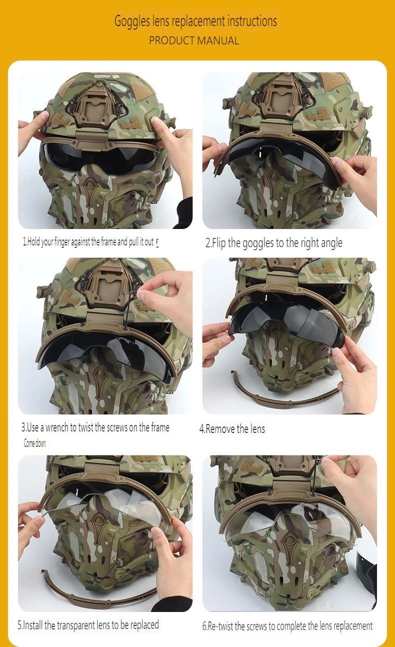 Tactical Helmet Outdoor Protector Built-in Headset Multiple product detail 3