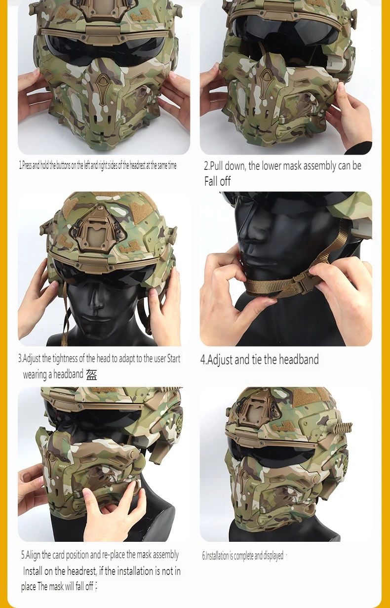 Tactical Helmet Outdoor Protector Built-in Headset Multiple product detail 4