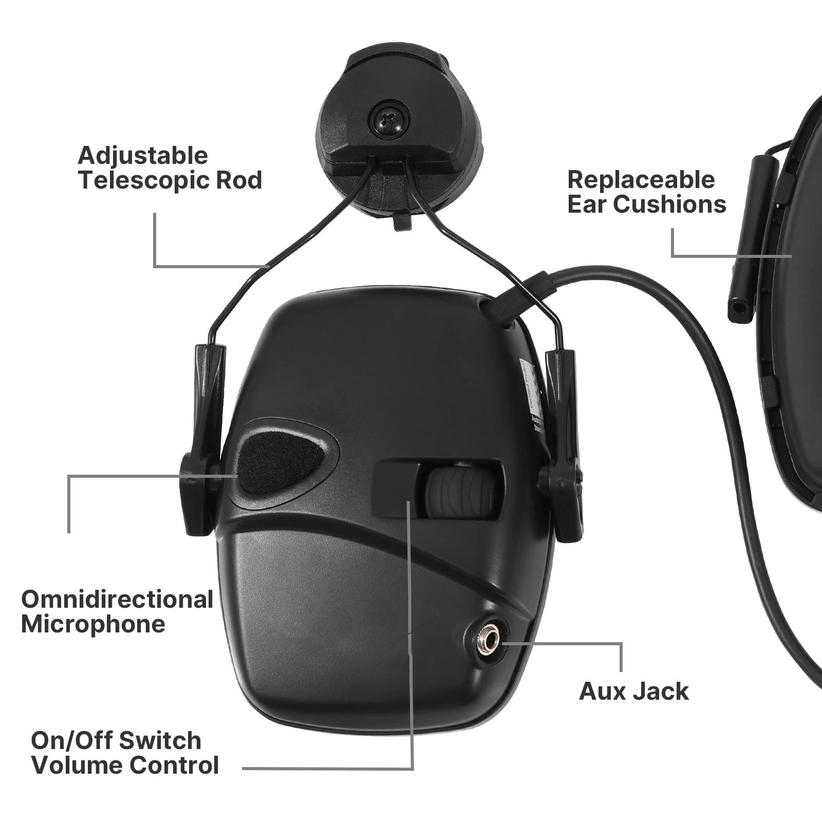 Tactical Hunting Headphones with Electronic Shooting Earmuff product detail 1