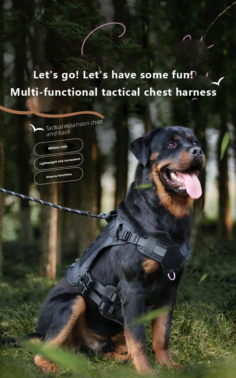 Tactical Nylon Dog Harness Vest Adjustable Breathable product detail 1