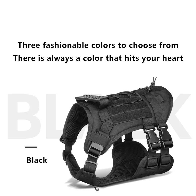Tactical Nylon Dog Harness Vest Adjustable Breathable product detail 4