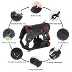 Tactical Nylon Dog Harness Vest Adjustable Breathable gallery 09