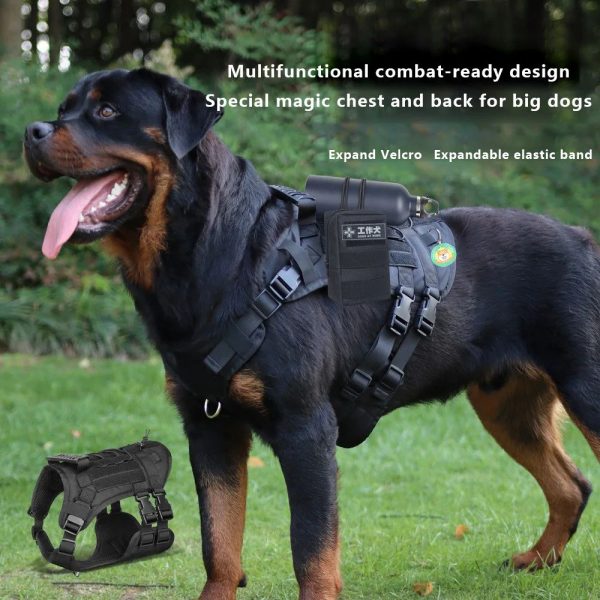 Tactical Nylon Dog Harness Vest Adjustable Breathable main