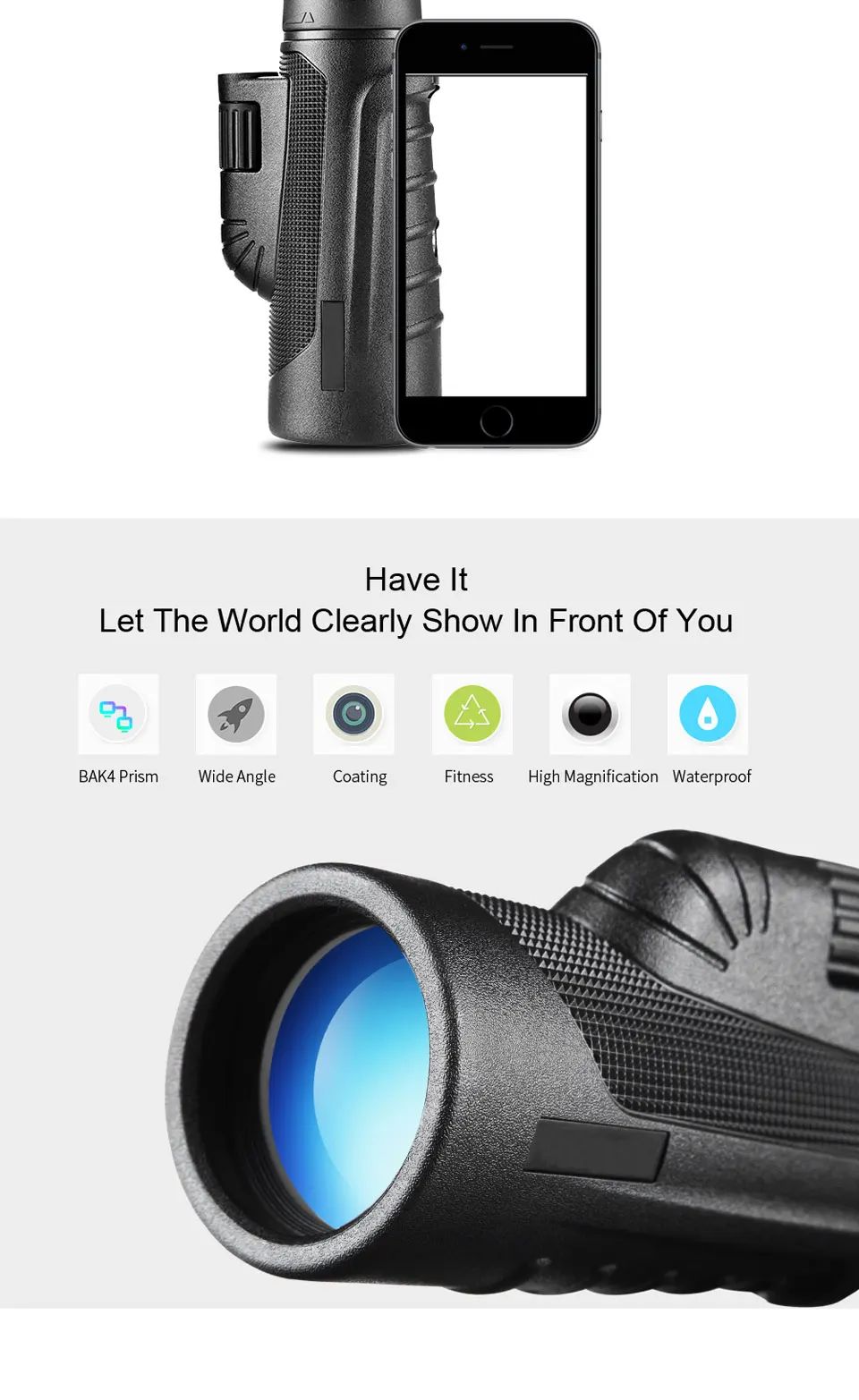Thermal Monocular 10x42 Hd Digital Wide Angle Vision product detail 2