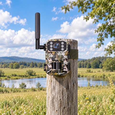 Time-Lapse Trail Cameras equipment in a relevant outdoor setting