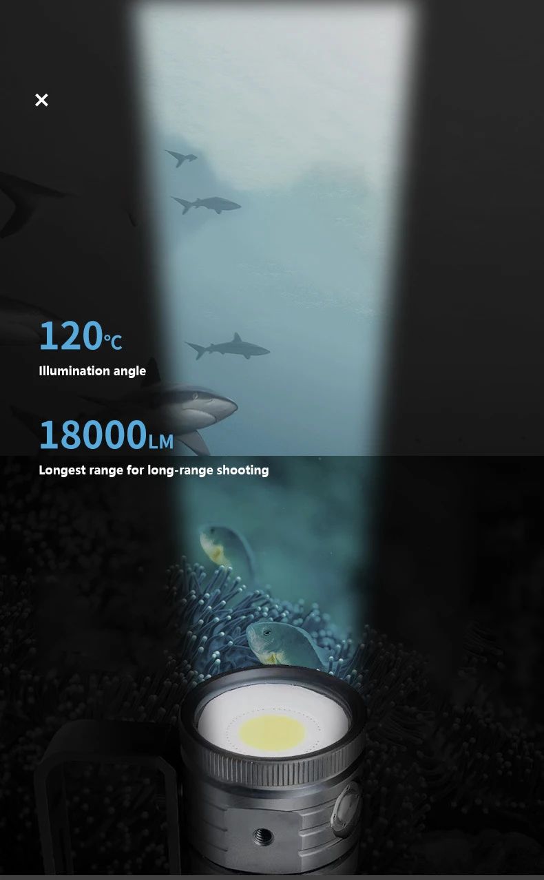 USB Rechargeable Underwater Searchlight Built in Battery product detail 4