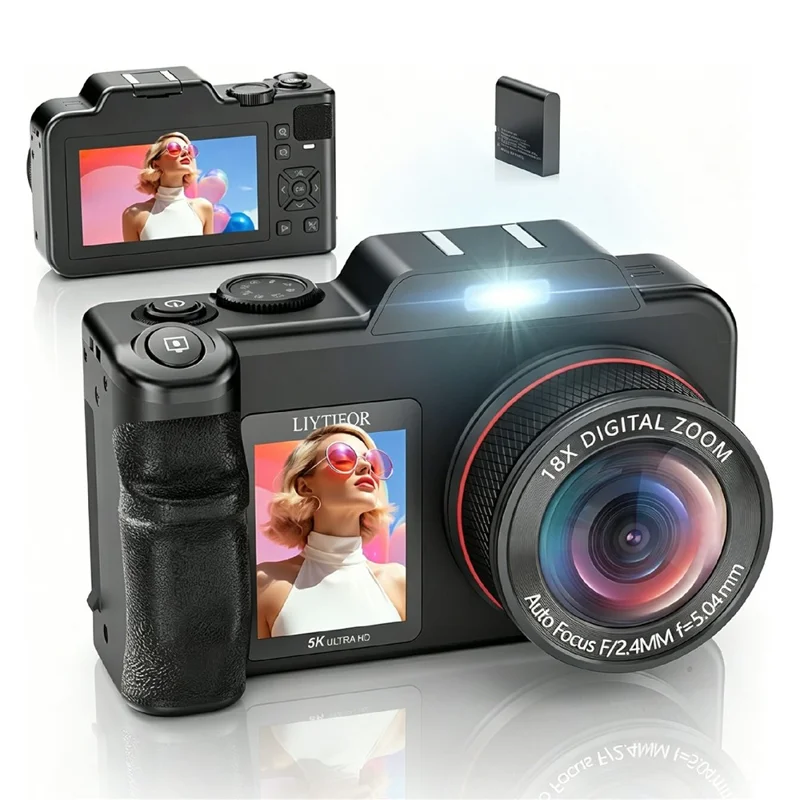 v03-3-5-2-0-inch-dual-screen-digital-camera-80mp-5k-video-18x-zoom-autofocus-camera-for-photography-vlog-for-travel-and-everyday-photography-main Digital Camera main product image