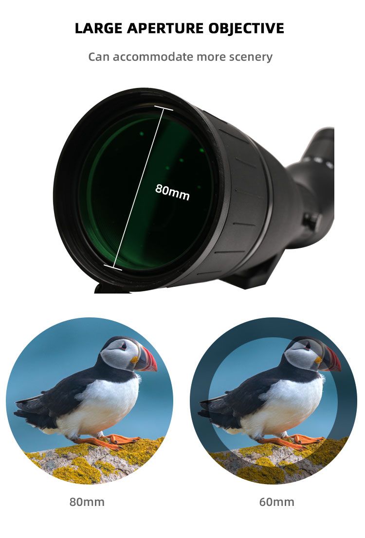Waterproof BAK4 Angled Telescope 20-60x80 20-80x80 Spotting product detail 4