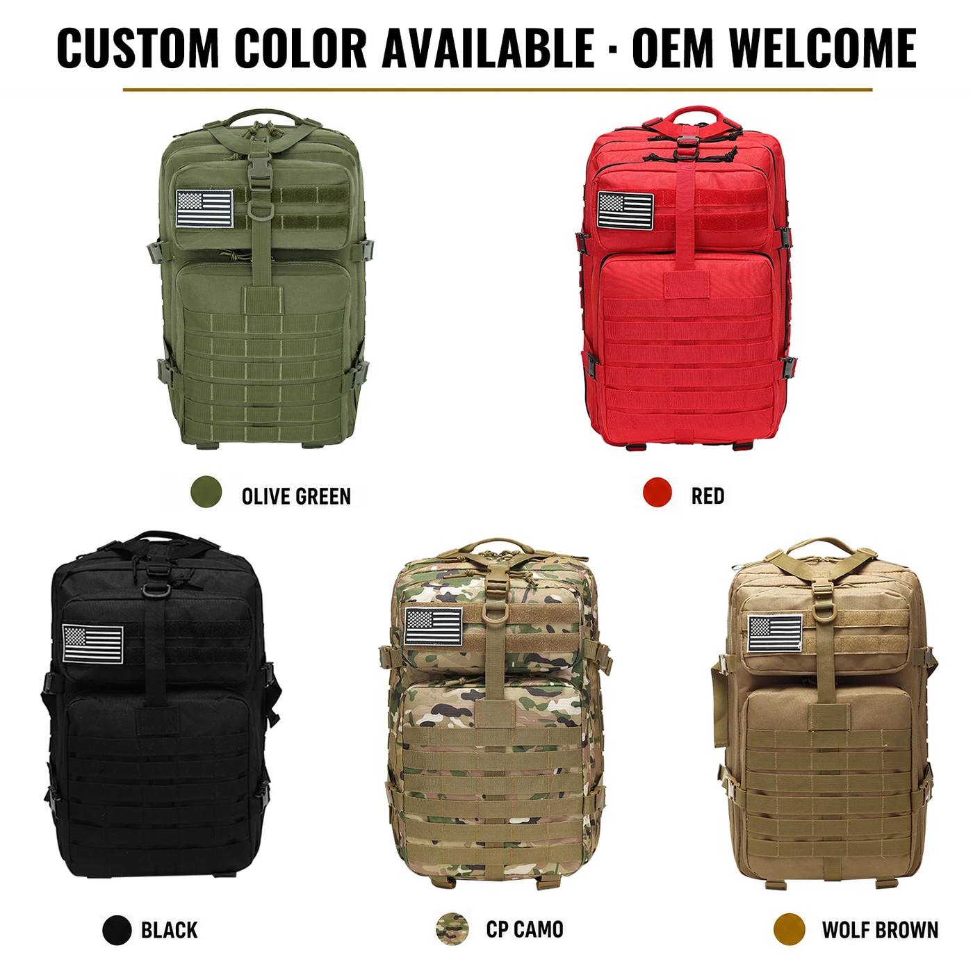 Waterproof Lightweight EDC Daypack Outdoor Adjustable 45L product detail 6