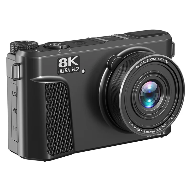 wd300-8k-88mp-8k-3-inch-180-degree-flip-screen-digital-camera-18x-zoom-wifi-travel-camera-with-64gb-card-card-reader-black-for-travel-and-everyday-photography-main Digital Camera main product image