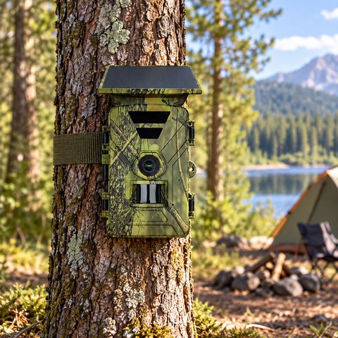Wi-Fi Trail Cameras equipment in a relevant outdoor setting