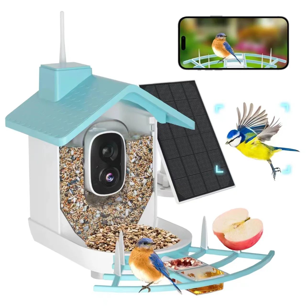 Wifi-Enabled Solar Bird Feeder High Definition 1080p Camera product detail 1