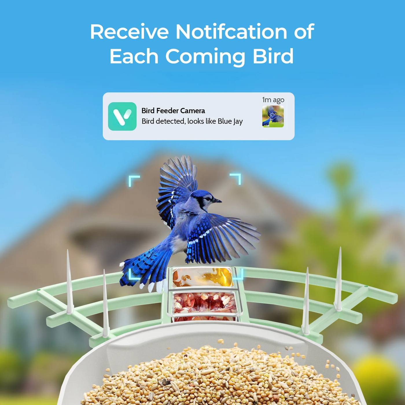 Wifi-Enabled Solar Bird Feeder High Definition 1080p Camera product detail 5