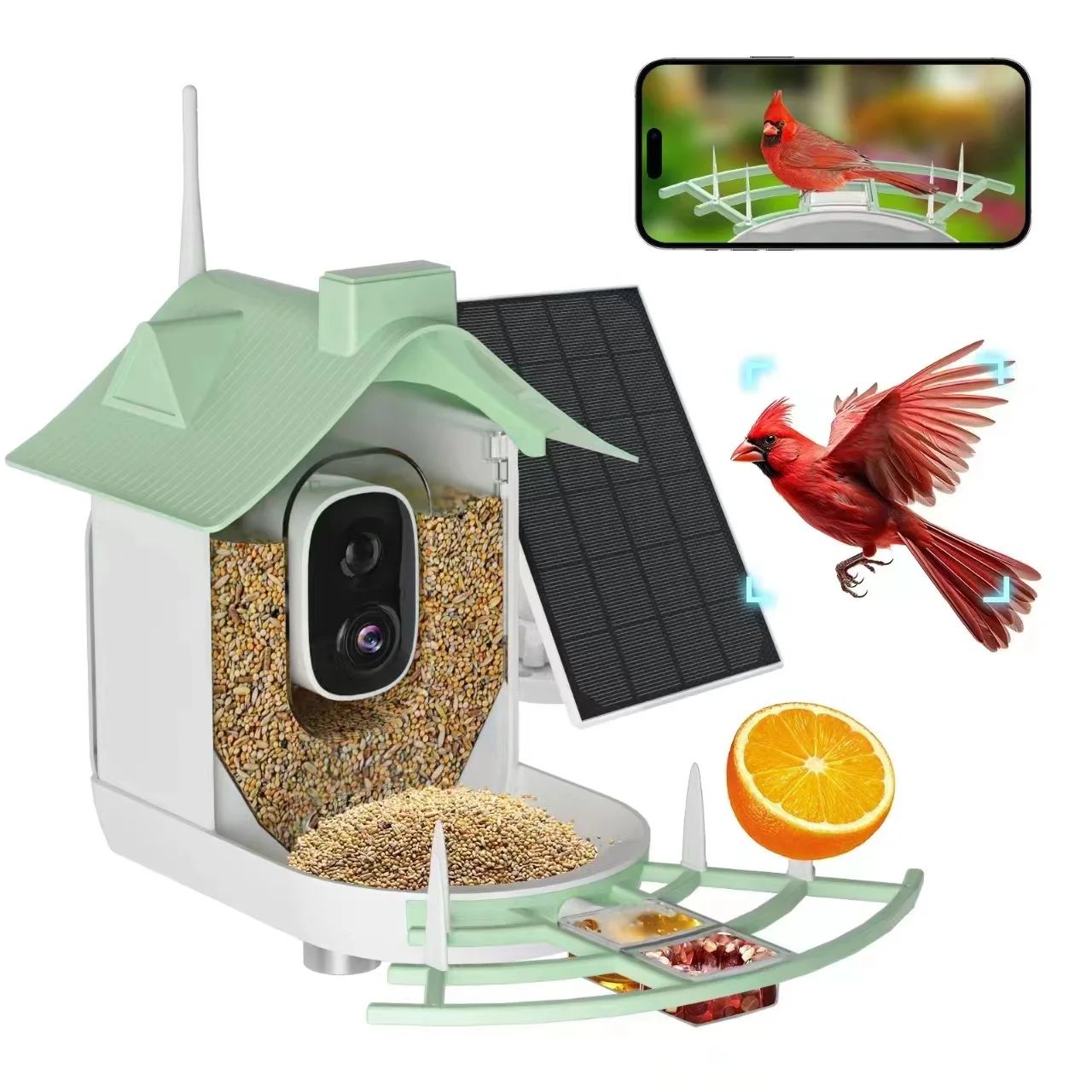 Wifi-Enabled Solar Bird Feeder High Definition 1080p Camera product detail 8
