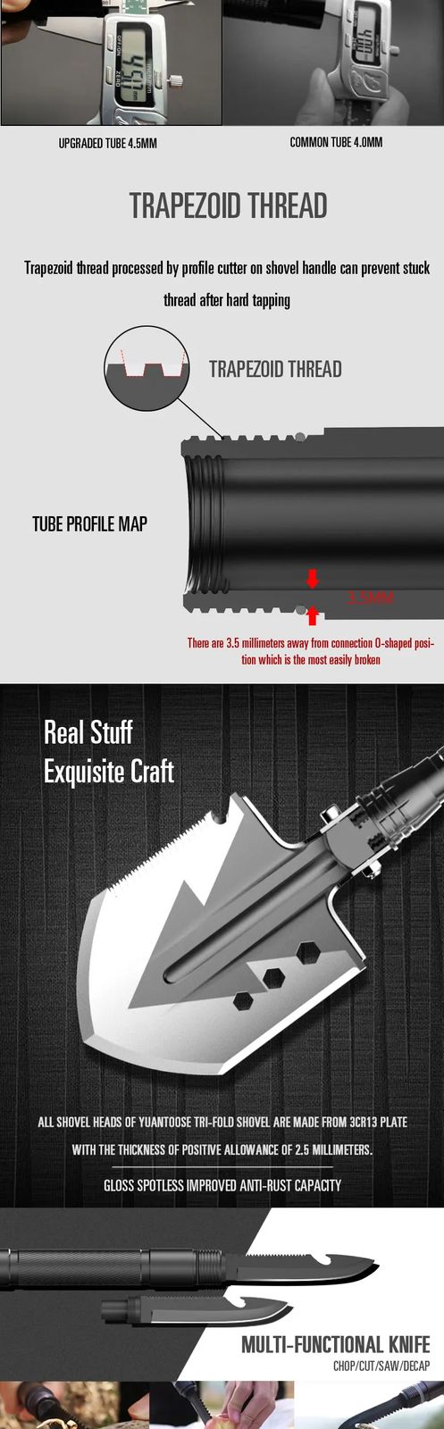 Wilderness Survival Tool Kit Multifunction Folding Tactical product detail 3