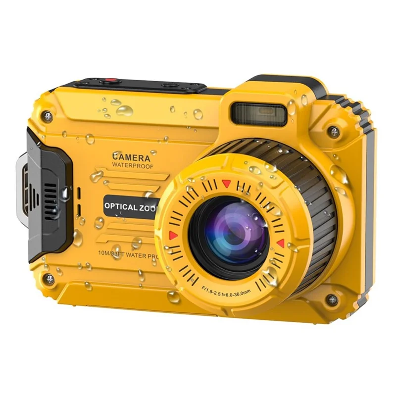wp10-2-8inch-4k-digital-camera-48mp-6x-optical-zoom-10m-waterproof-camera-for-underwater-diving-yellow-for-travel-and-everyday-photography-main 4K Digital Camera main product image