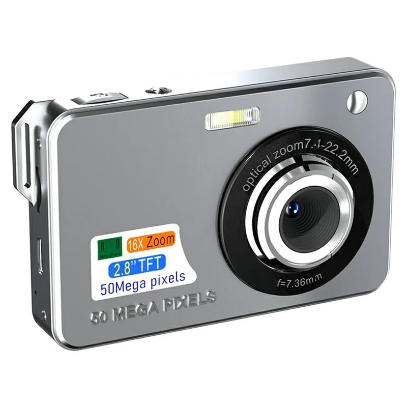 x800-2-8-inch-hd-digital-camera-ccd-video-recording-for-photo-taking-silver-for-travel-family-moments-vlogging-and-everyday-photography-main HD Digital Camera main product image