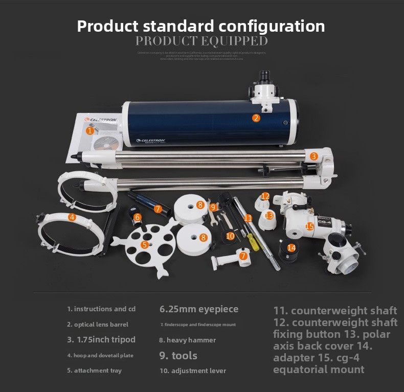 XLT150 150mm Astronomical Telescope Multi-Coated 8 Field product detail 6