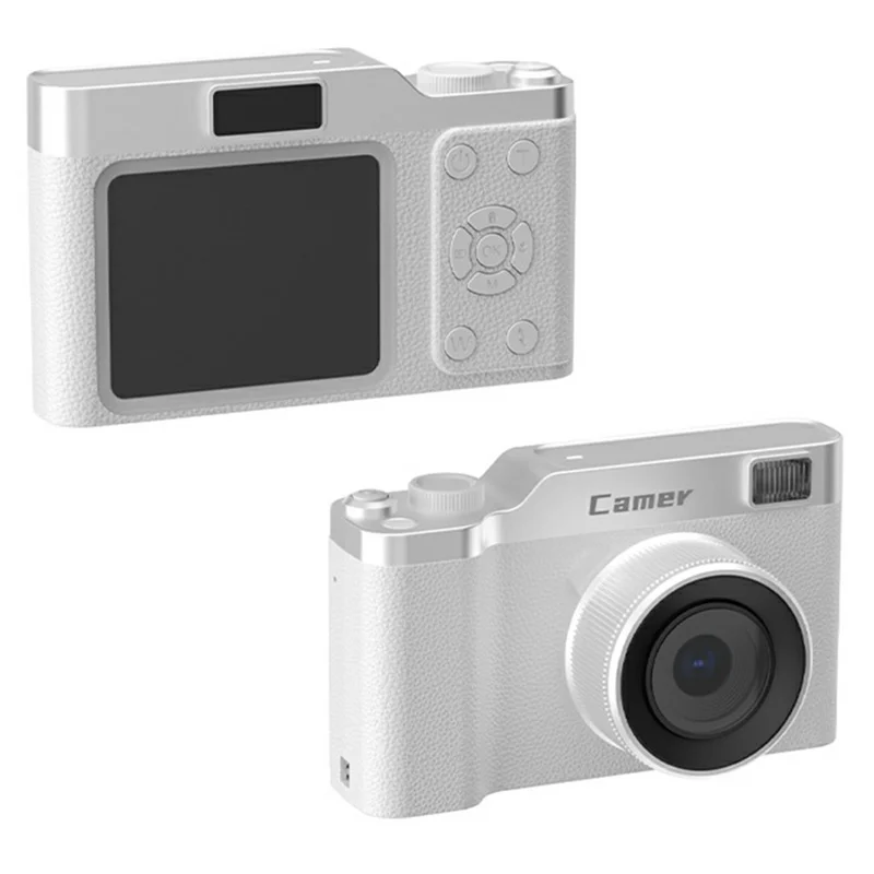 z005-ccd-digital-camera-50mp-hd-dual-lens-selfie-camera-8x-digital-zoom-af-auto-focus-built-in-led-flash-white-for-travel-and-everyday-photography-main Digital Camera main product image