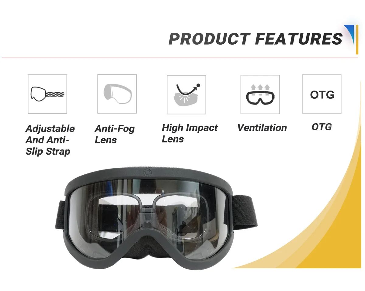 Z87+ Certified TPU frame anti-fog ballistic goggles for product detail 3