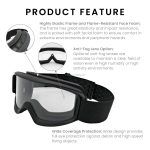 Z87+ Certified TPU frame anti-fog ballistic goggles for gallery 01