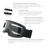 Z87+ Certified TPU frame anti-fog ballistic goggles for gallery 02