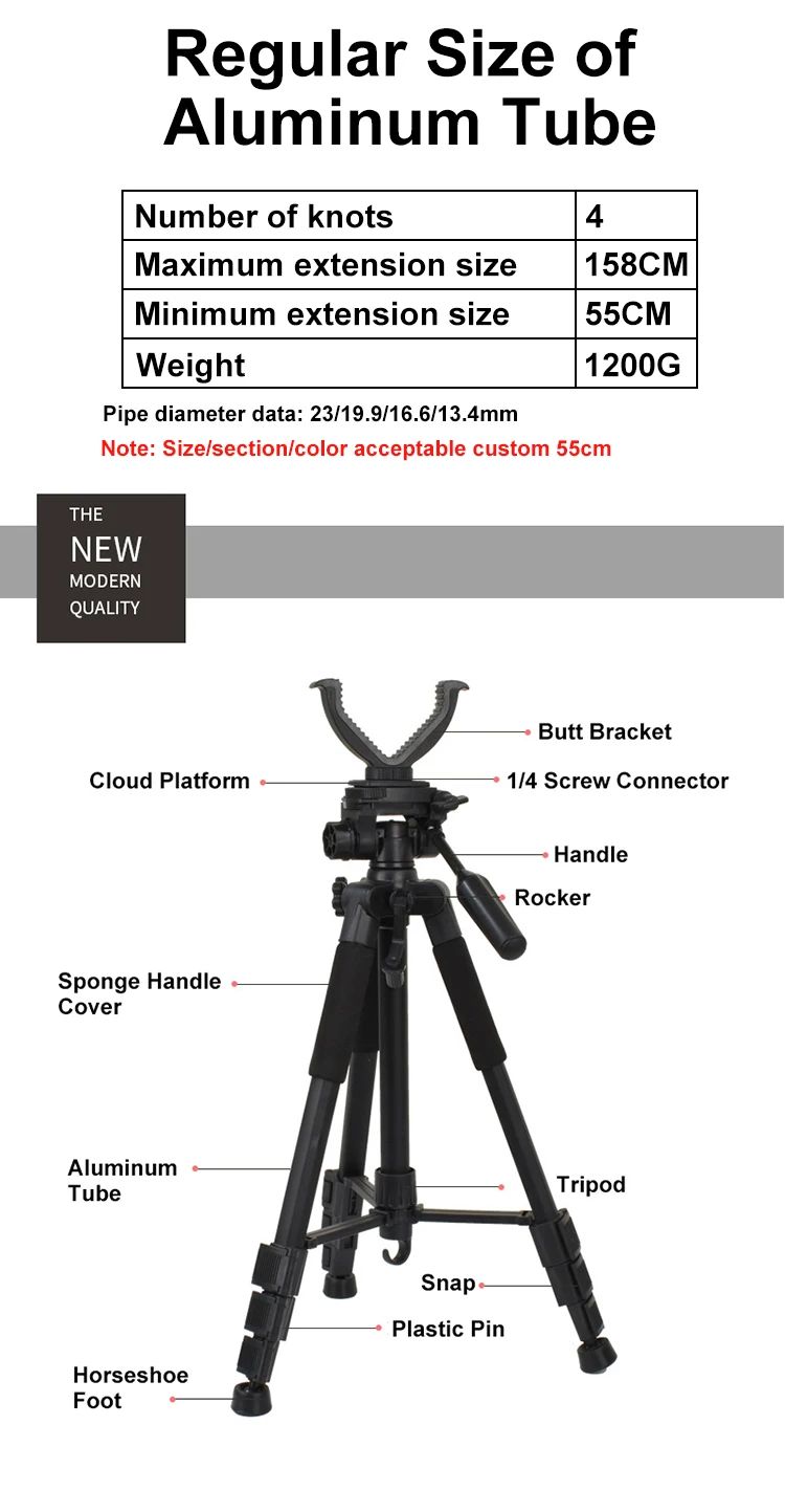 1.5M Foldable V-Shaped Rotating Tripod Durable Aluminum product detail 2