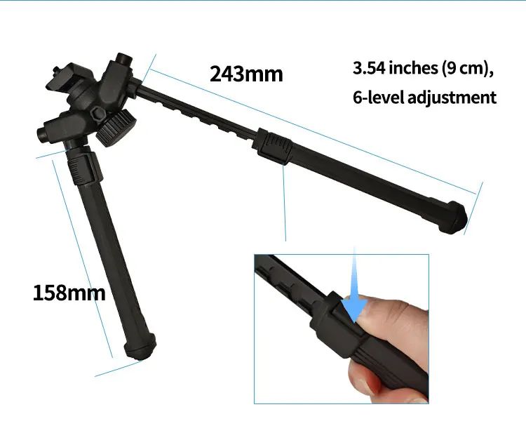 20mm Black Lightweight Tactical Tripod with Aluminum Alloy product detail 2