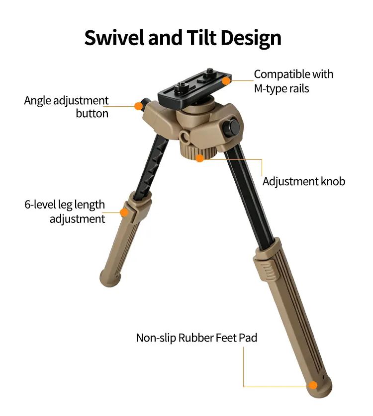20mm Black MLok Tactical MGP Tripod Aluminum Alloy product detail 5