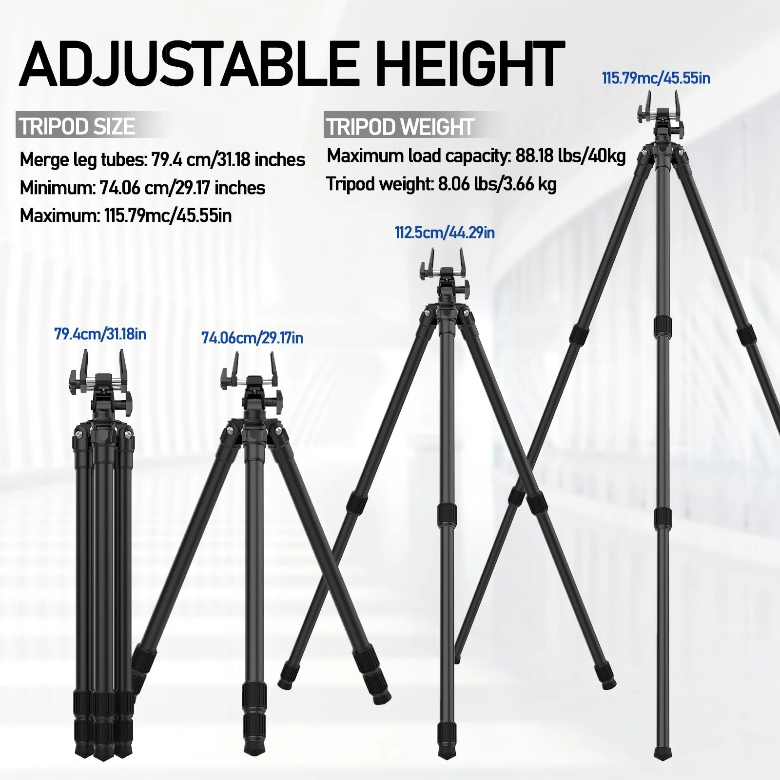 Aluminum Alloy PRS Shooting Tripod Hunting Crossbow Rest product detail 2