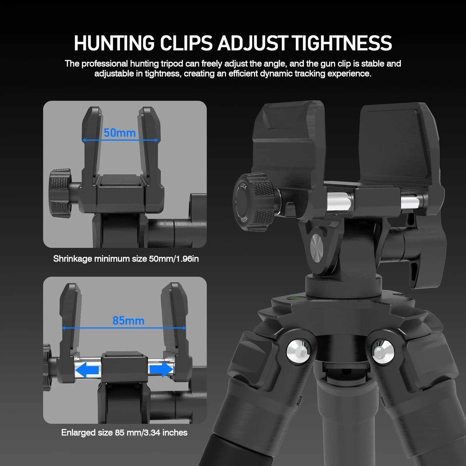 Aluminum Alloy PRS Shooting Tripod Hunting Crossbow Rest product detail 3