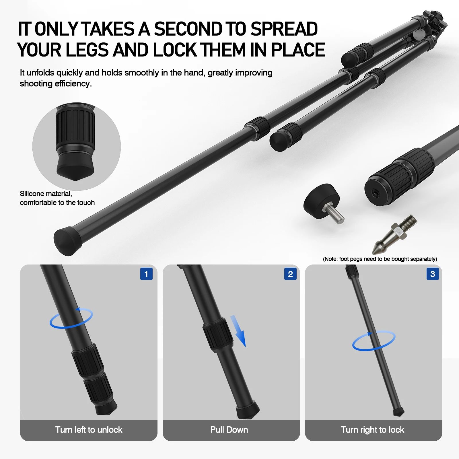 Aluminum Alloy PRS Shooting Tripod Hunting Crossbow Rest product detail 5