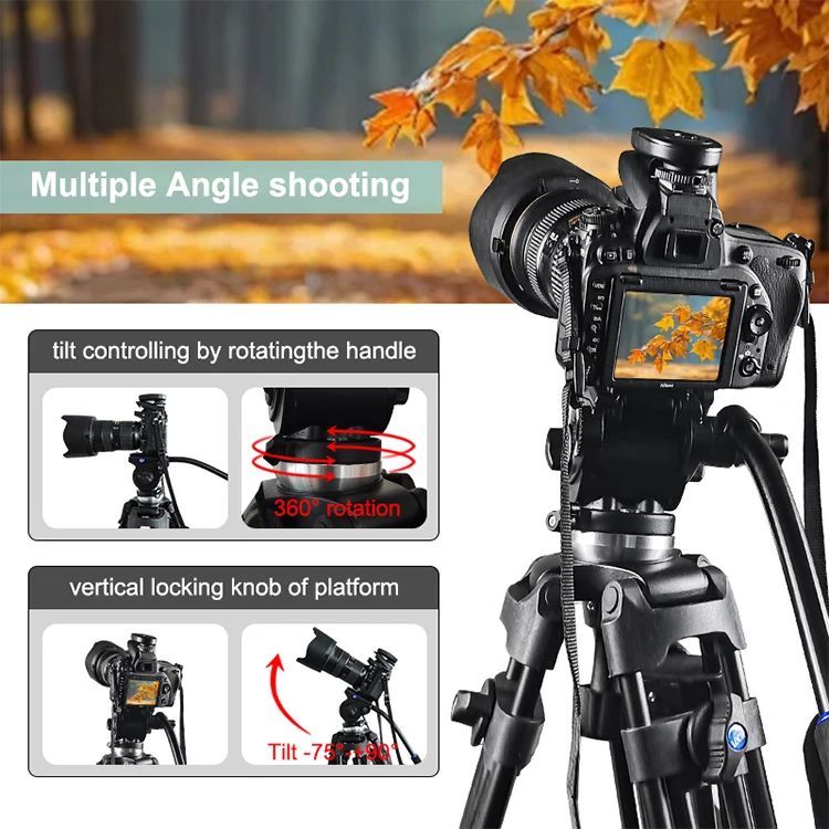 Aluminum Tripod, Durable Frame, Adjustable Legs, Suitable product detail 2