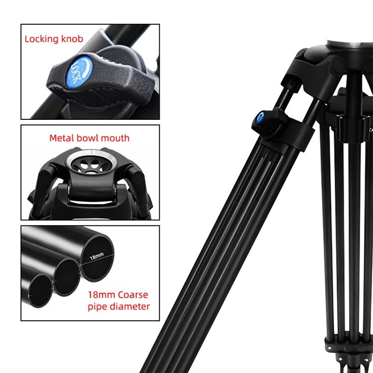 Aluminum Tripod, Durable Frame, Adjustable Legs, Suitable product detail 3