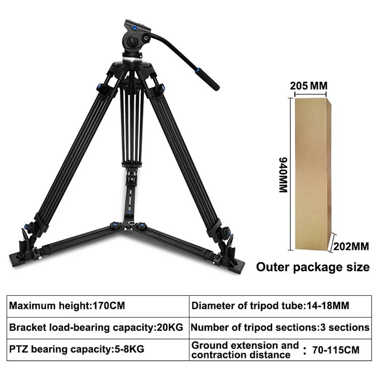 Aluminum Tripod, Durable Frame, Adjustable Legs, Suitable product detail 5