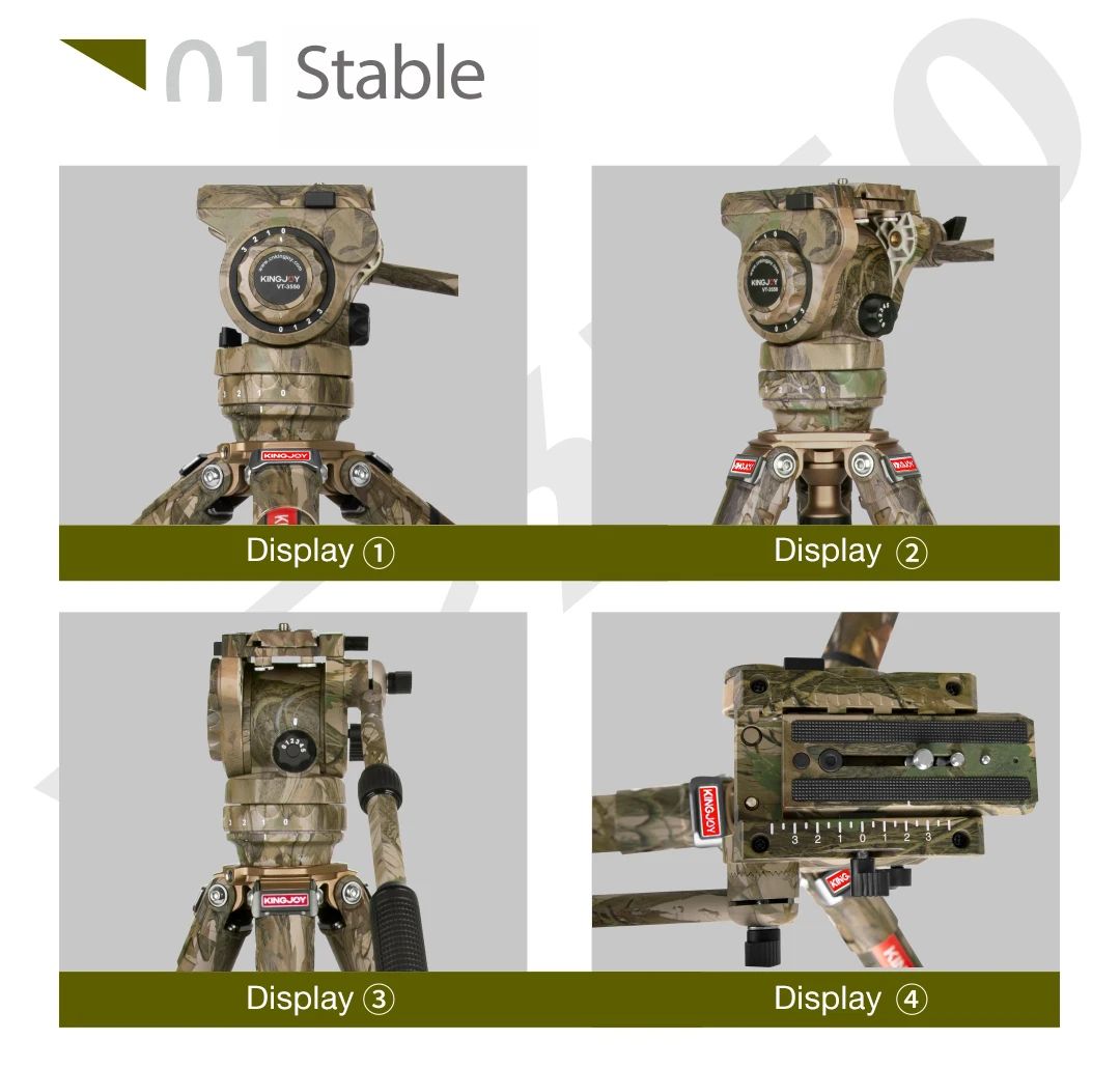 C86M Portable Camouflage Camera Tripod with Fuild Head product detail 6