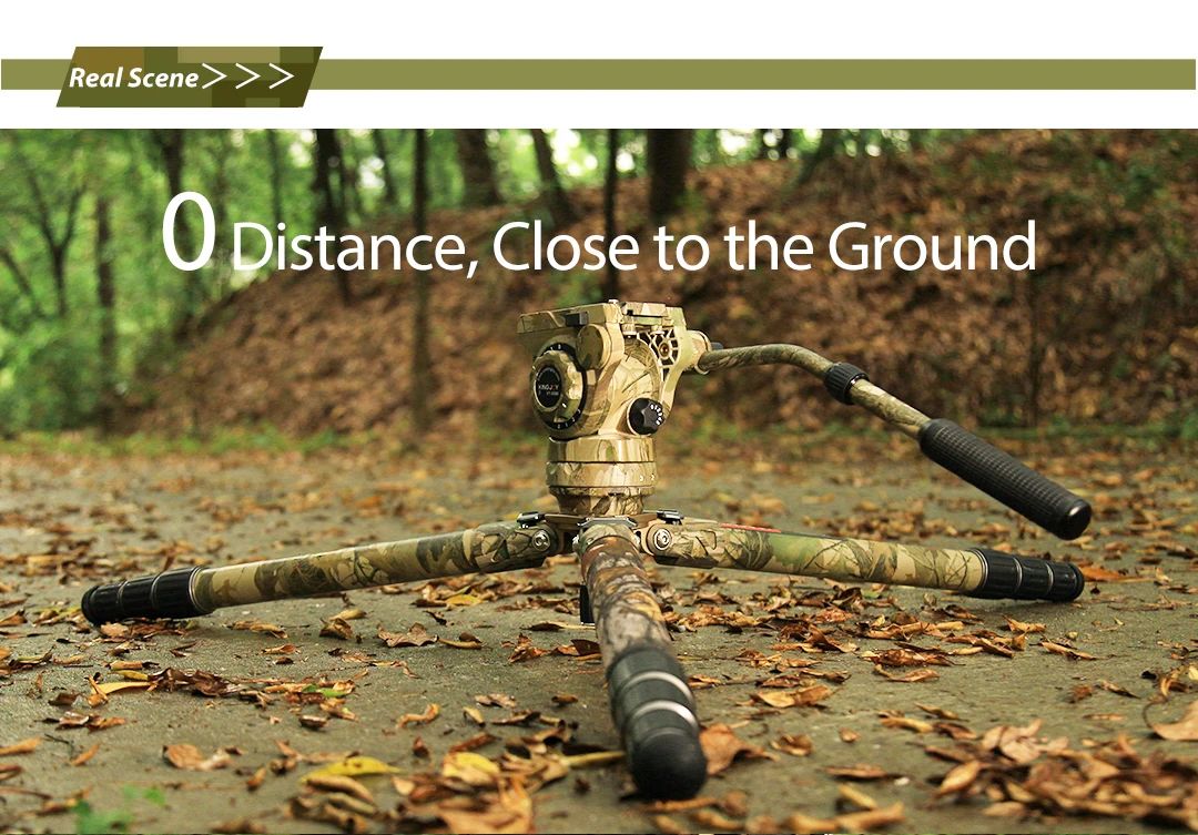 C86M Portable Camouflage Camera Tripod with Fuild Head product detail 7