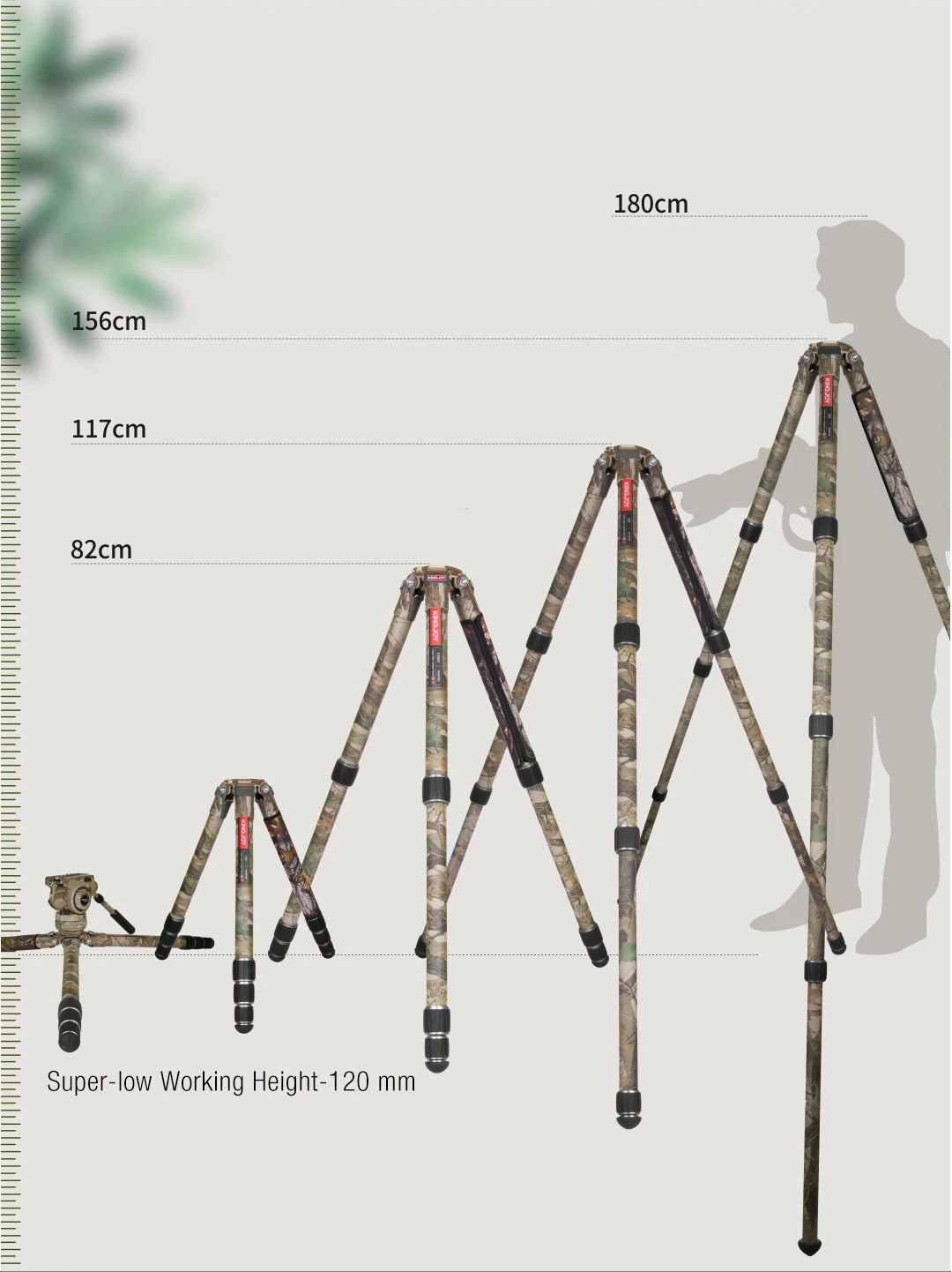 C86M Portable Camouflage Camera Tripod with Fuild Head product detail 9