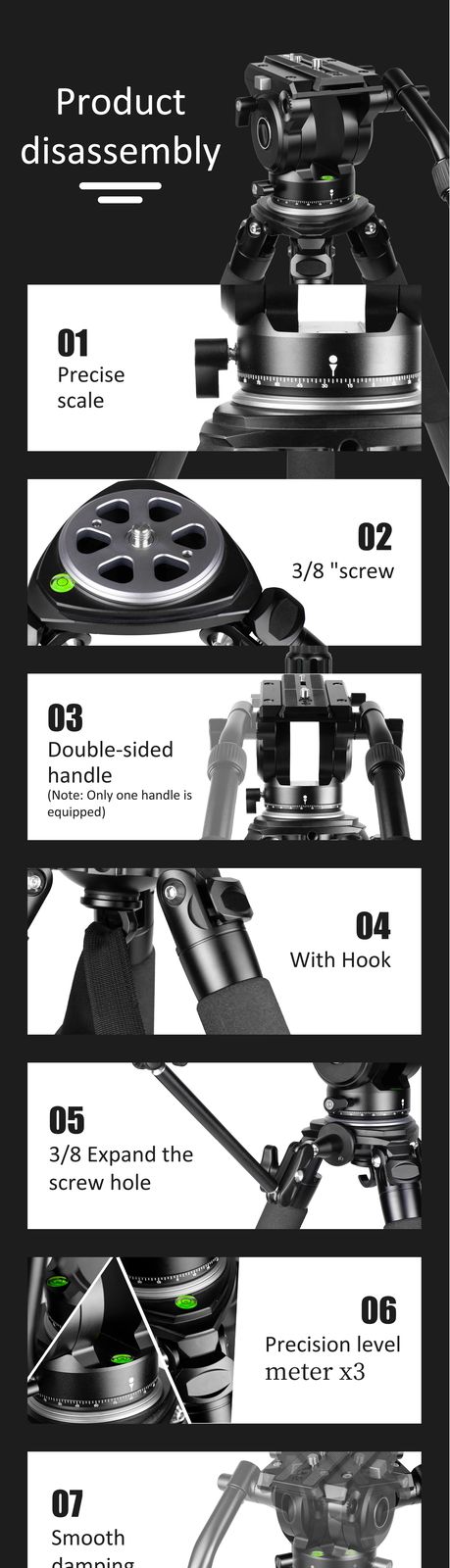 CT-3 Professional 40MM Carbon Fiber Outdoor Photography product detail 5