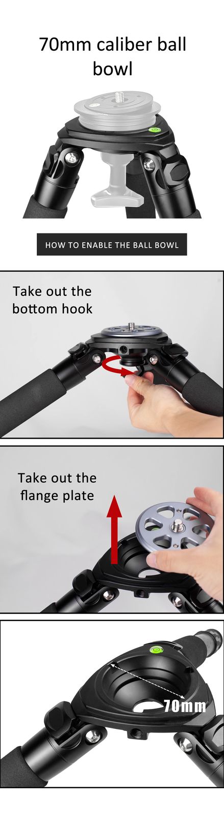 CT-3 Professional 40MM Carbon Fiber Outdoor Photography product detail 7