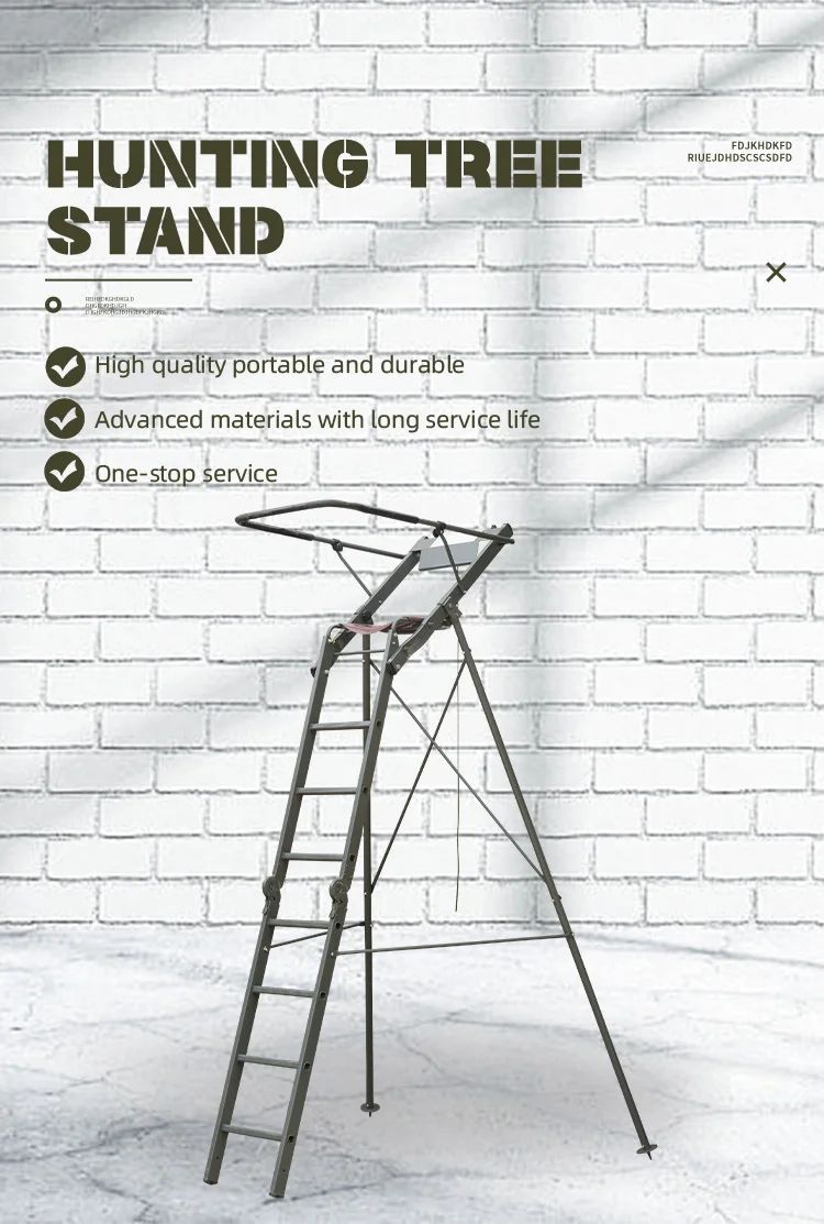 Factory Supply Aluminum Hunting Tripod Ladder Lightweight product detail 1